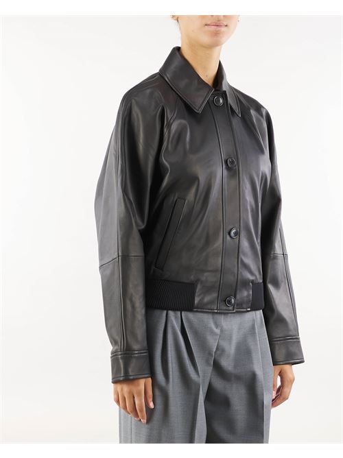 Real leather cropped jacket Max Mara Studio MAX MARA STUDIO | Jacket | MUSCARI3